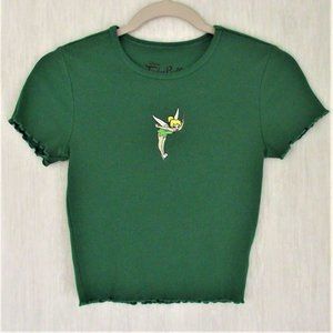 DISNEY TINKERBELL GREEN CROPPED TOP